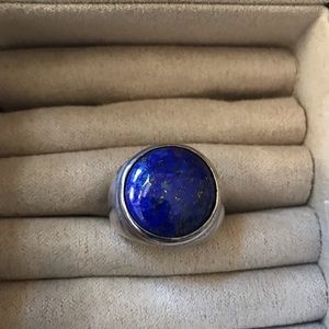 Sterling silver & lapis Sz 8